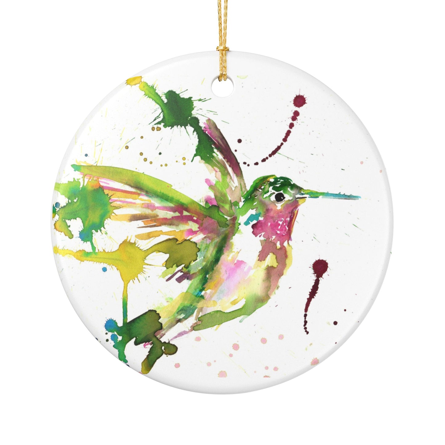 Hummingbird Ceramic Ornament - Bird Lover Decoration
