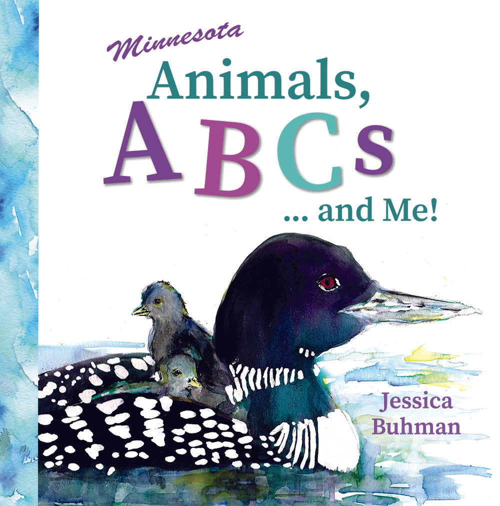 PRE-ORDER by June 1 to ship by June 28, Signed Paperback Book "Minnesota Animals, ABCs and Me" by Jess Buhman, Ships JUNE 28