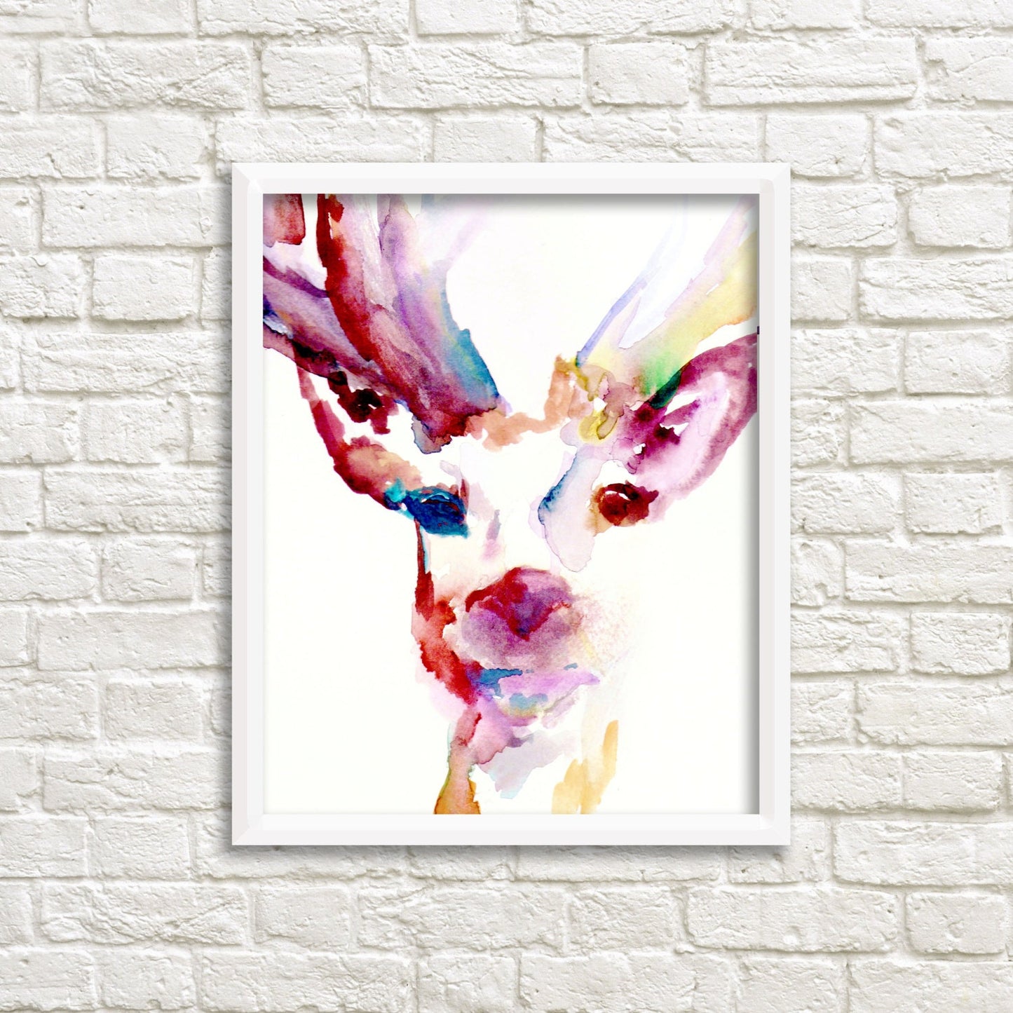 Deer Watercolor Painting Print | "Deer" by Jess Buhman, Multiple Sizes, Select Your Size, Buck Art, Print of Deer, Nursery Art, Woodland Art