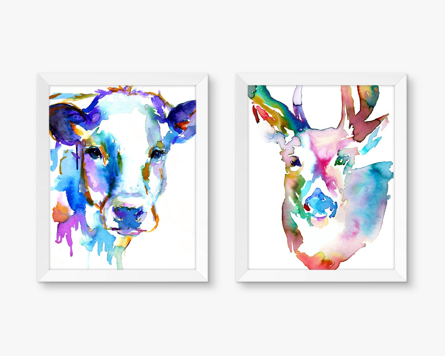 Cow Watercolor Print | "Cow" by Jess Buhman, Choose Your Size, Multiple Sizes, Nursery Art, Farm Animal Painting