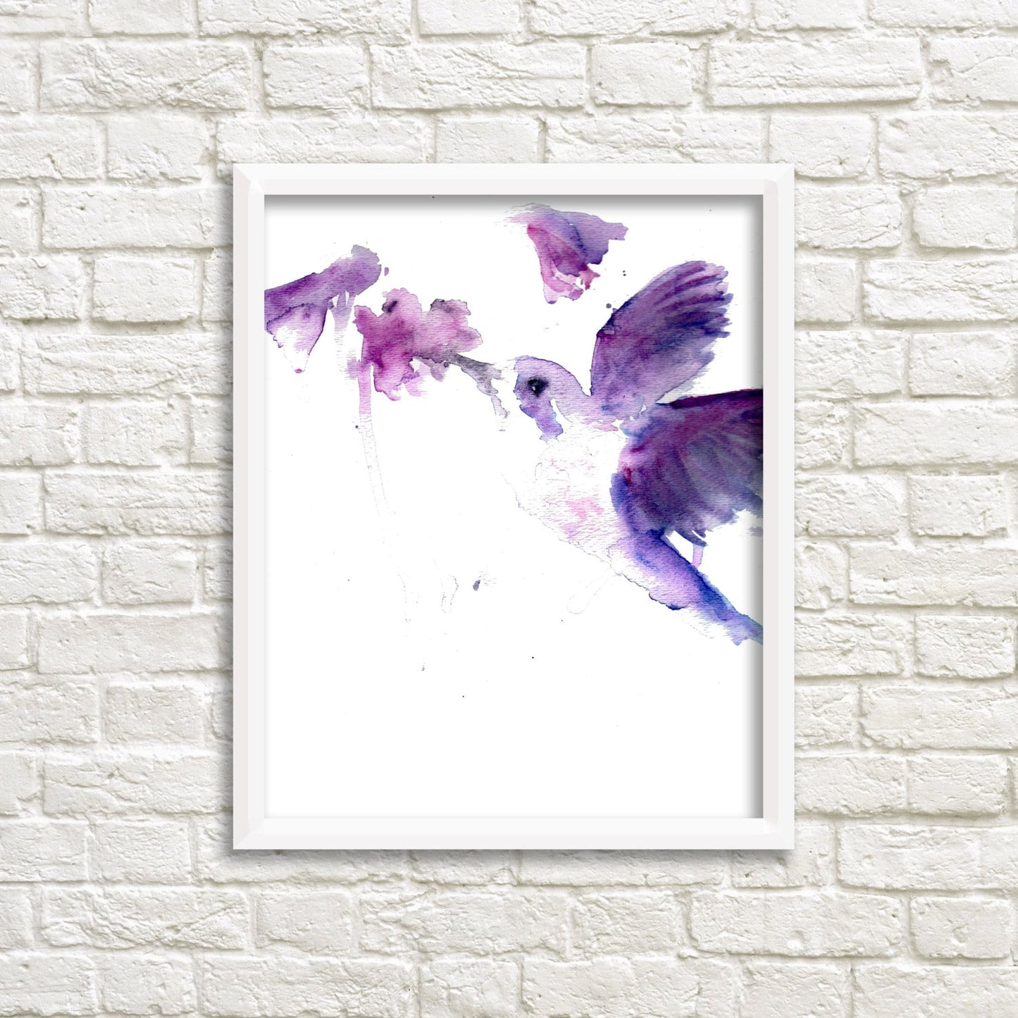 Hummingbird Watercolor Painting Print | "Josie the Hummingbird" by Jess Buhman, Multiple Sizes, Select Your Size, Bird Painting, Bird Art