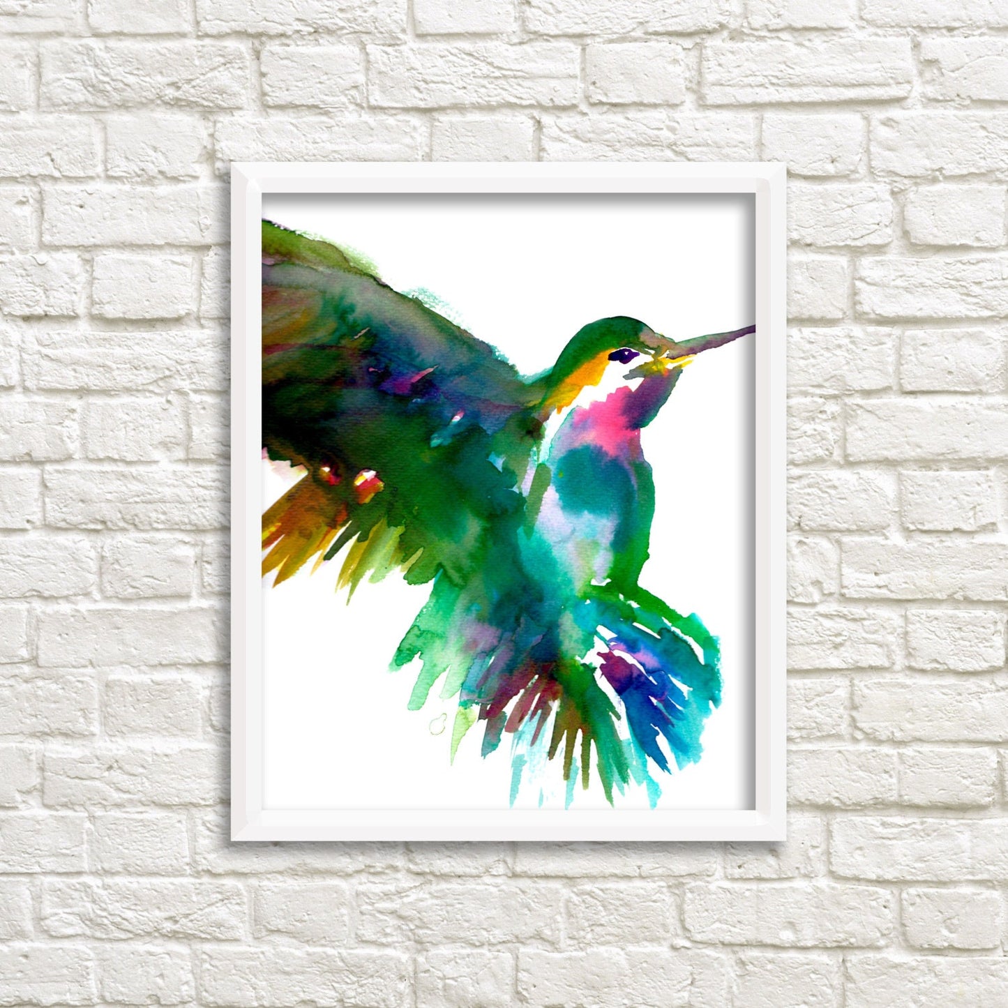 Hummingbird Print | "Melody the Hummingbird" by Jess Buhman, Digital Download, Print Yourself, Bird Painting, Wall Art, Home Decor