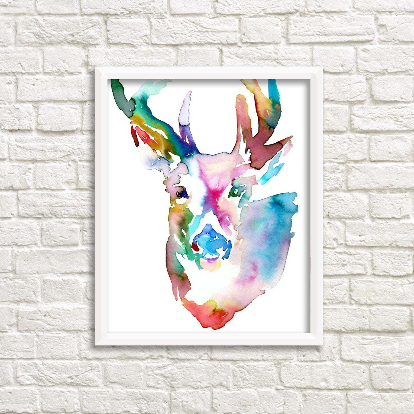 Deer Watercolor Print | "Duncan the Deer" by Jess Buhman, Multiple Sizes, Select Your Size, Deer Painting, Print of Deer, Nursery Art