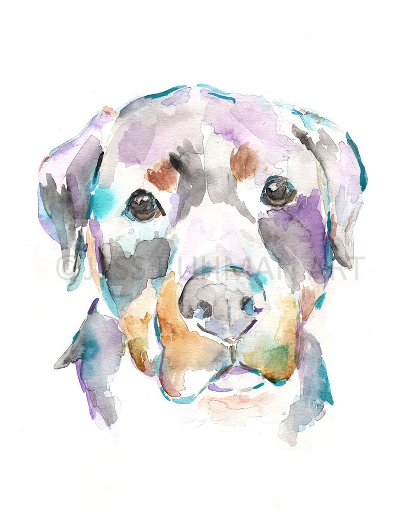 Watercolor Dog Rottweiler Print | "Clyde the Rottweiler" Dog painting, Print of Rottweiler, Dog Illustration, Custom Dog Painting