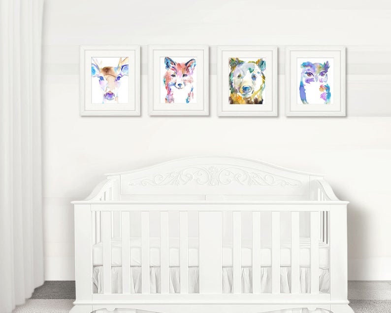 Fox Watercolor Print | "Farah the Fox" by Jess Buhman, Multiple Sizes, Select Your Size, Nursery Painting. Baby Room Decor, Fox Art