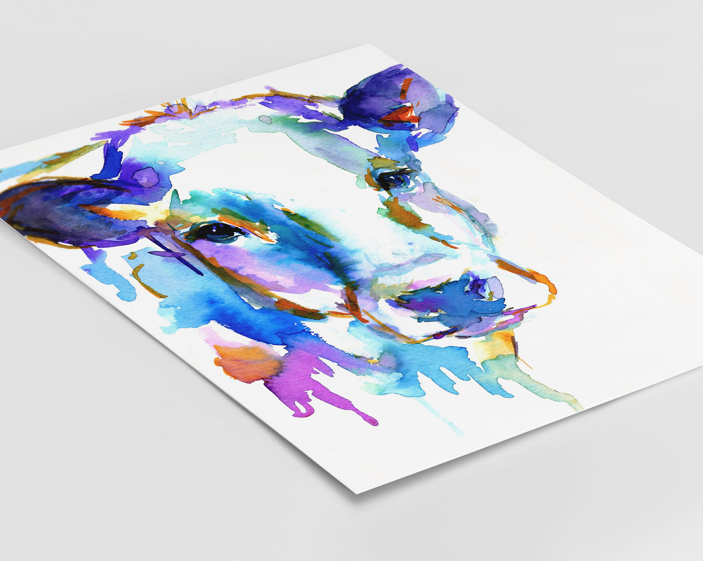 Cow Watercolor Print | "Cow" by Jess Buhman, Choose Your Size, Multiple Sizes, Nursery Art, Farm Animal Painting