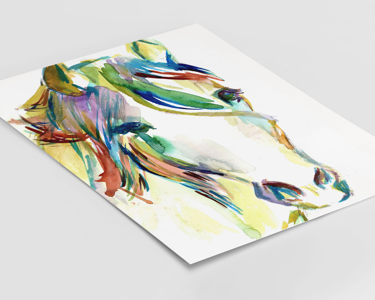 Horse Watercolor Print Instant Download | "Horsin' Around" by Jess Buhman, 8" x 10" Digital File, Print at Home