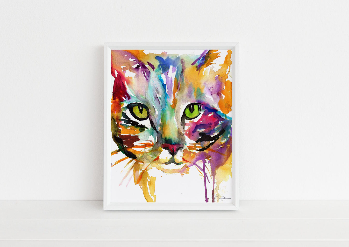 Cat Watercolor Print Instant Download | "Tabby" by Jess Buhman, 8" x 10", Print at Home, Digital File, Instant Gift Idea