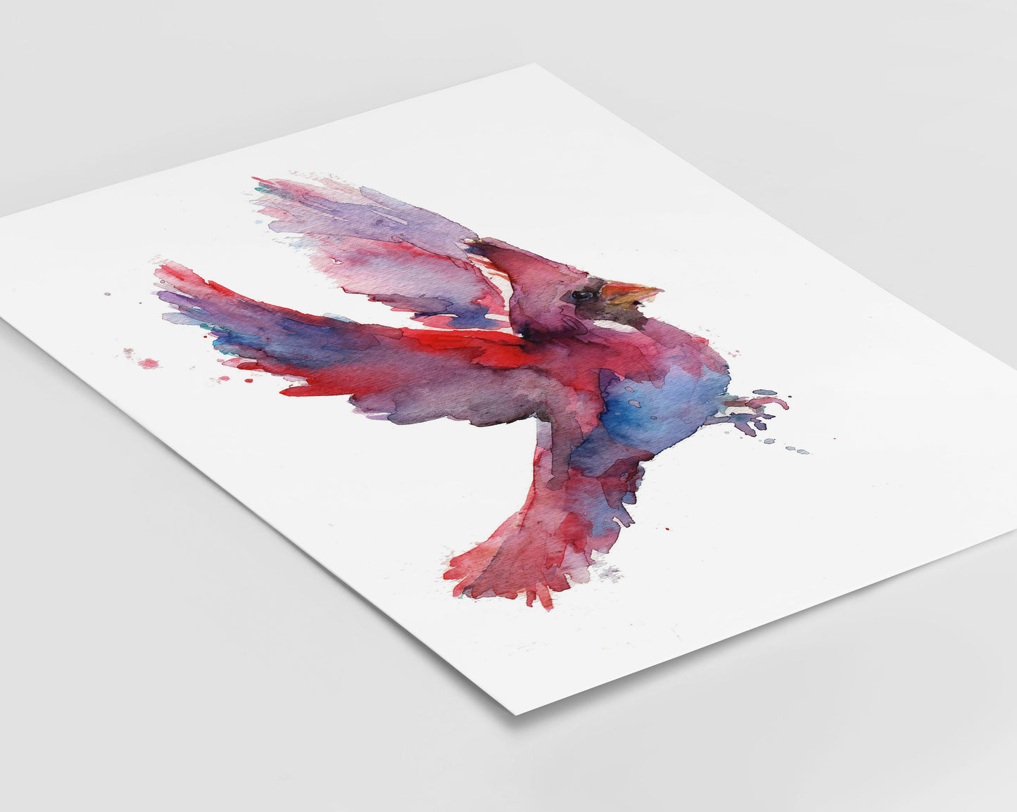 Cardinal Watercolor Digital Download | "Cordelia the Cardinal" by Jess Buhman, Instant Download, Digital File, Print at Home, Bird Painting