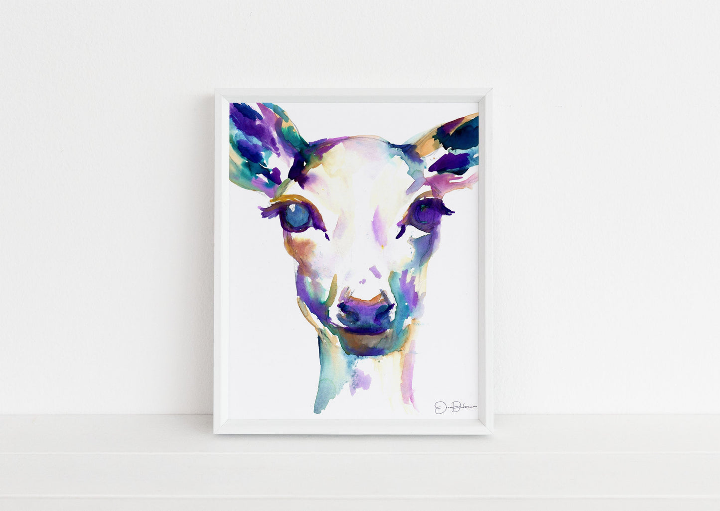 Deer Print Instant Download | "What A Deer" by Jess Buhman, Print at Home, Digital File, Watercolor Deer Print 8" x 10"