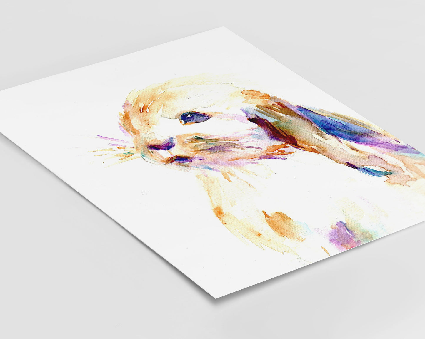 Bunny Print Digital Download, "Cottontail" by Jess Buhman, Instant Download, Print at Home, Watercolor Animal, Nursery Art