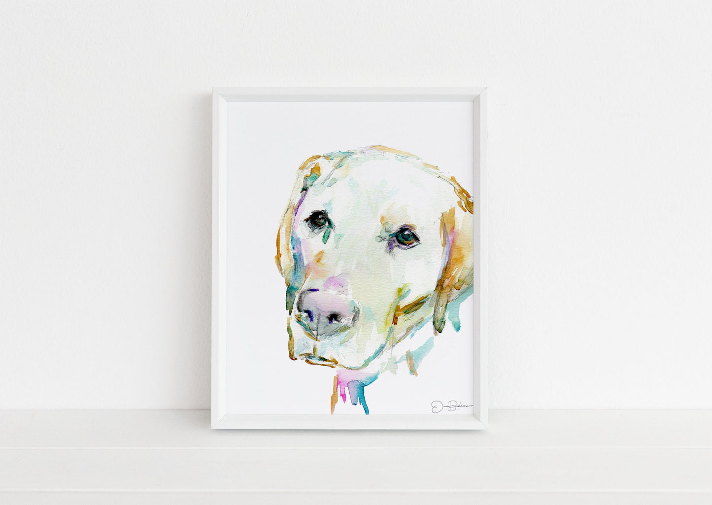 Watercolor Lab Painting Print | "Love You Labrador" by Jess Buhman, Print of Labrador Retriever, , Watercolor Dog, Dog Print