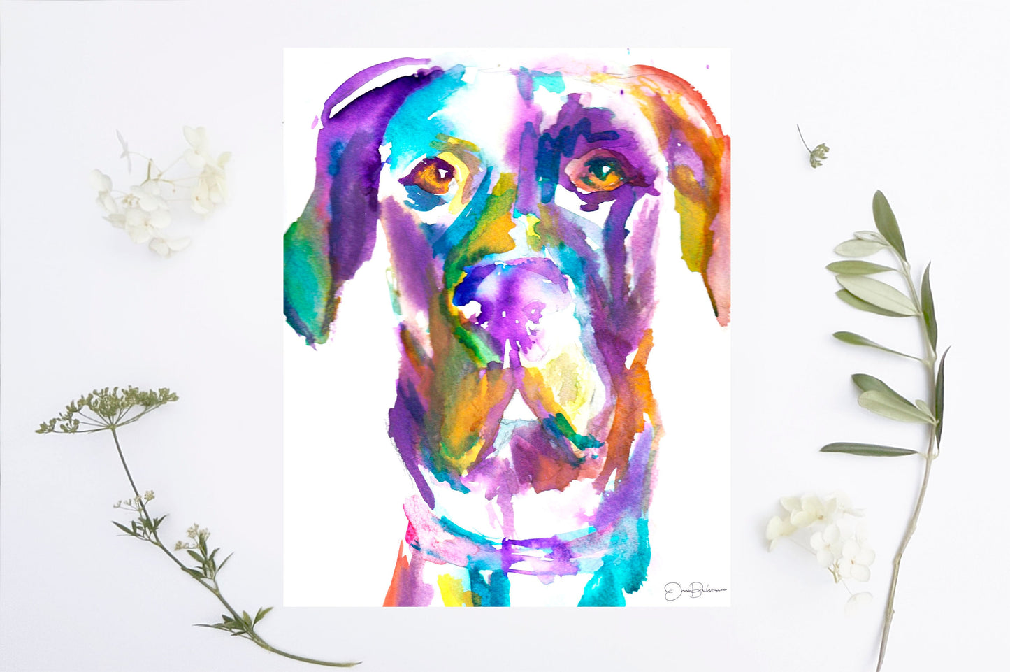Great Dane Art Digital Download | "Toby the Great (Dane)" by Jess Buhman, Instant Download, Print at Home, Great Dane Watercolor, 8" x 10"