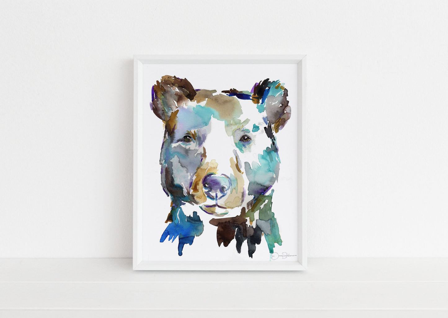 Black Bear Watercolor Digital Download | "Black Bear" by Jess Buhman, Instant Download, Print at Home, Bear Painting, Nursery Art