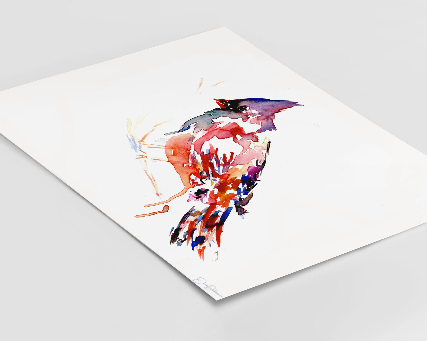 Cardinal Watercolor Painting | "The Cardinal Rule" by Jess Buhman, Watercolor Print of Bird, Cardinal Painting, Cardinal Print