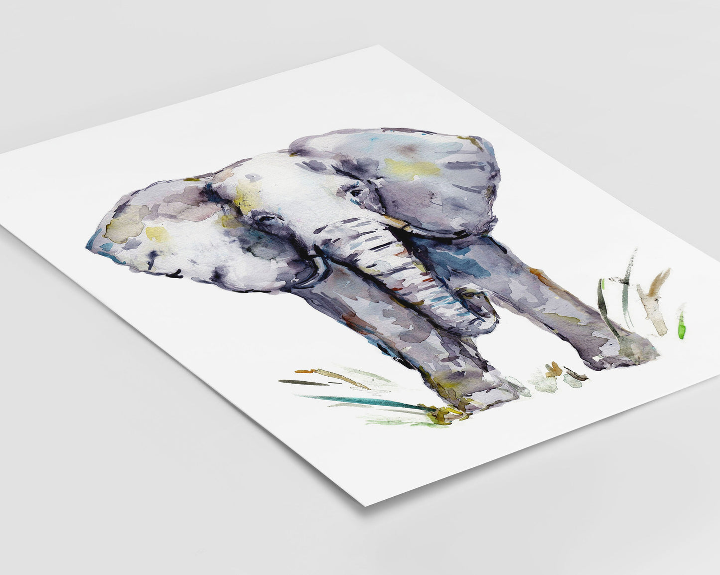 Elephant Watercolor Digital Download | "Cornelius" by Jess Buhman, Instant Download, Print at Home, Elephant Painting, Nursery Art