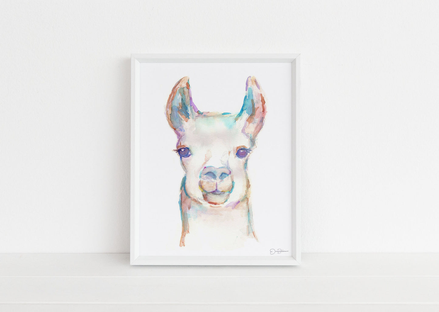 Llama Art Print | "Leonard the Llama" by Jess Buhman, Select Your Size, Multiple Sizes, Llama Watecolor Print