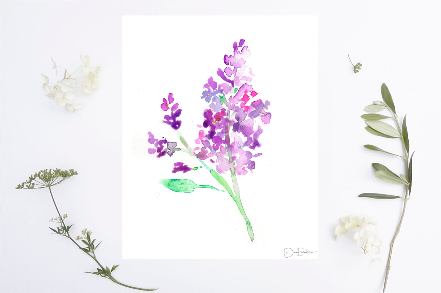 Floral Watercolor Digital Download | "Lilac Season" by Jess Buhman, 8 x 10 Instant Download, Art for Her, Gift for Women