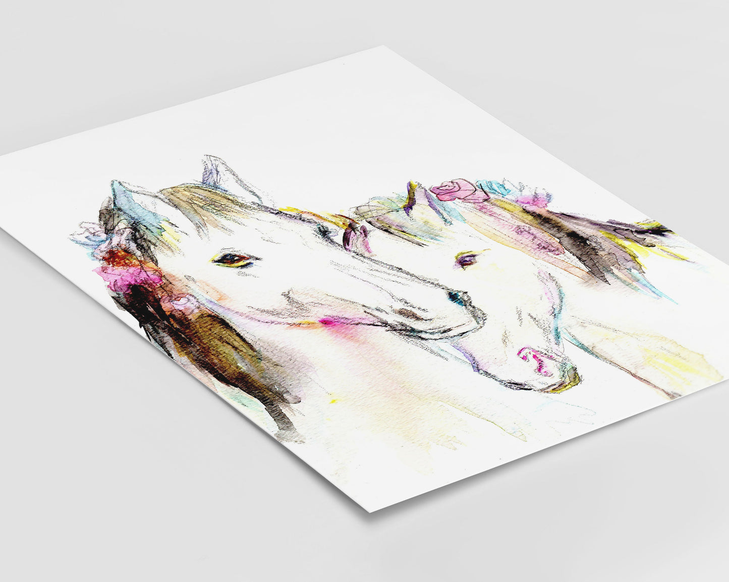 Horse Watercolor Print Instant Download | "Wild, Wild Horses" by Jess Buhman, 8" x 10" Digital File, Print at Home