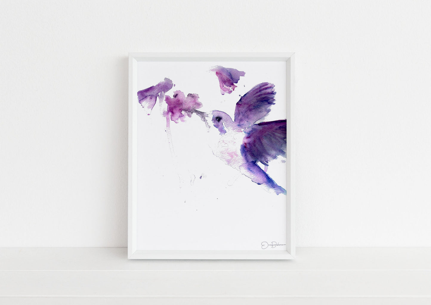 Hummingbird Watercolor Painting Print | "Josie the Hummingbird" by Jess Buhman, Multiple Sizes, Select Your Size, Bird Painting, Bird Art