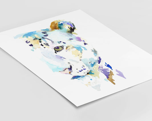 Leopard Watercolor Digital Download Print | "Leopard" by Jess Buhman, Instant Download, Digital File, Safari Nursery Decor