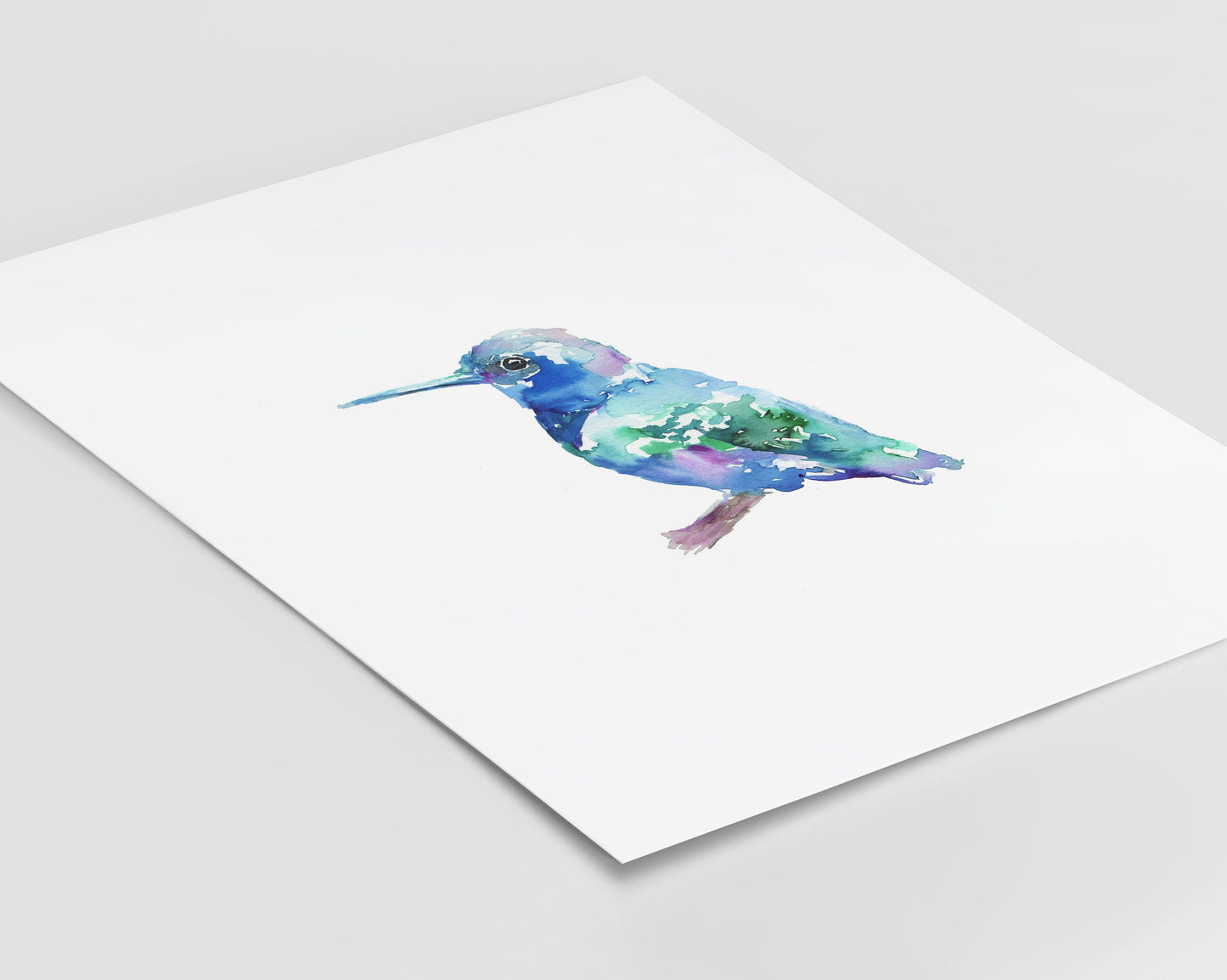 Watercolor Hummingbird Print | "Baby" by Jess Buhman, 8 x 10 Bird Painting, Home Decor