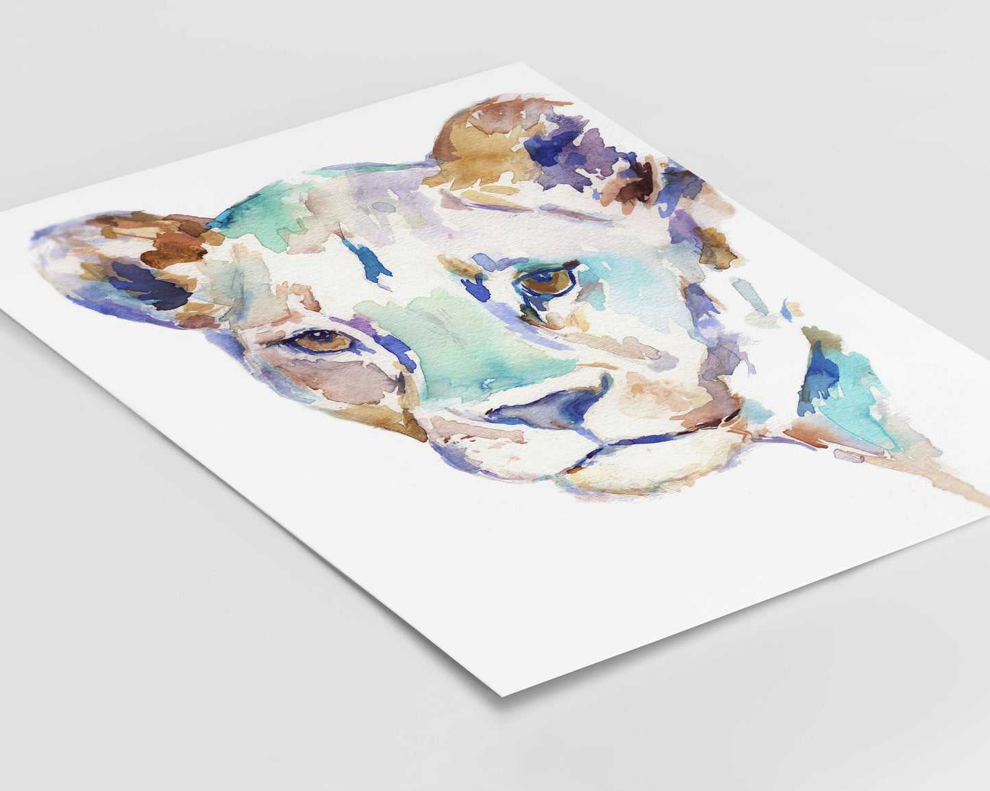 Lion Watercolor Digital Download Print | "The Queen" by Jess Buhman, Instant Download, Digital File, Nursery Decor