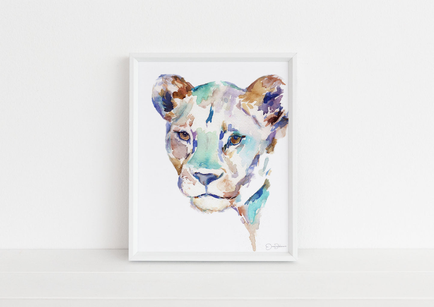 Lion Watercolor Digital Download Print | "The Queen" by Jess Buhman, Instant Download, Digital File, Nursery Decor