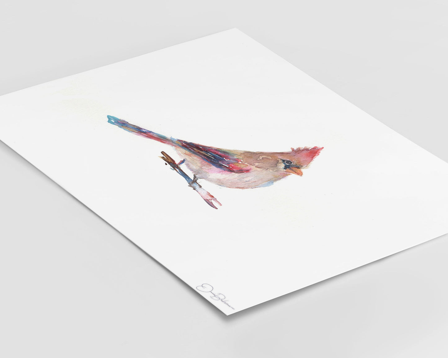 Cardinal Watercolor Print | "Darling" by Jess Buhman, Multiple Sizes, Select Your Size, Wall Art, Bird Painting
