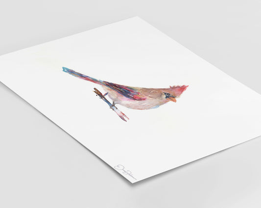 Cardinal Watercolor Digital Download | "Darling" by Jess Buhman, Instant Download, Digital File, Print at Home, Bird Painting
