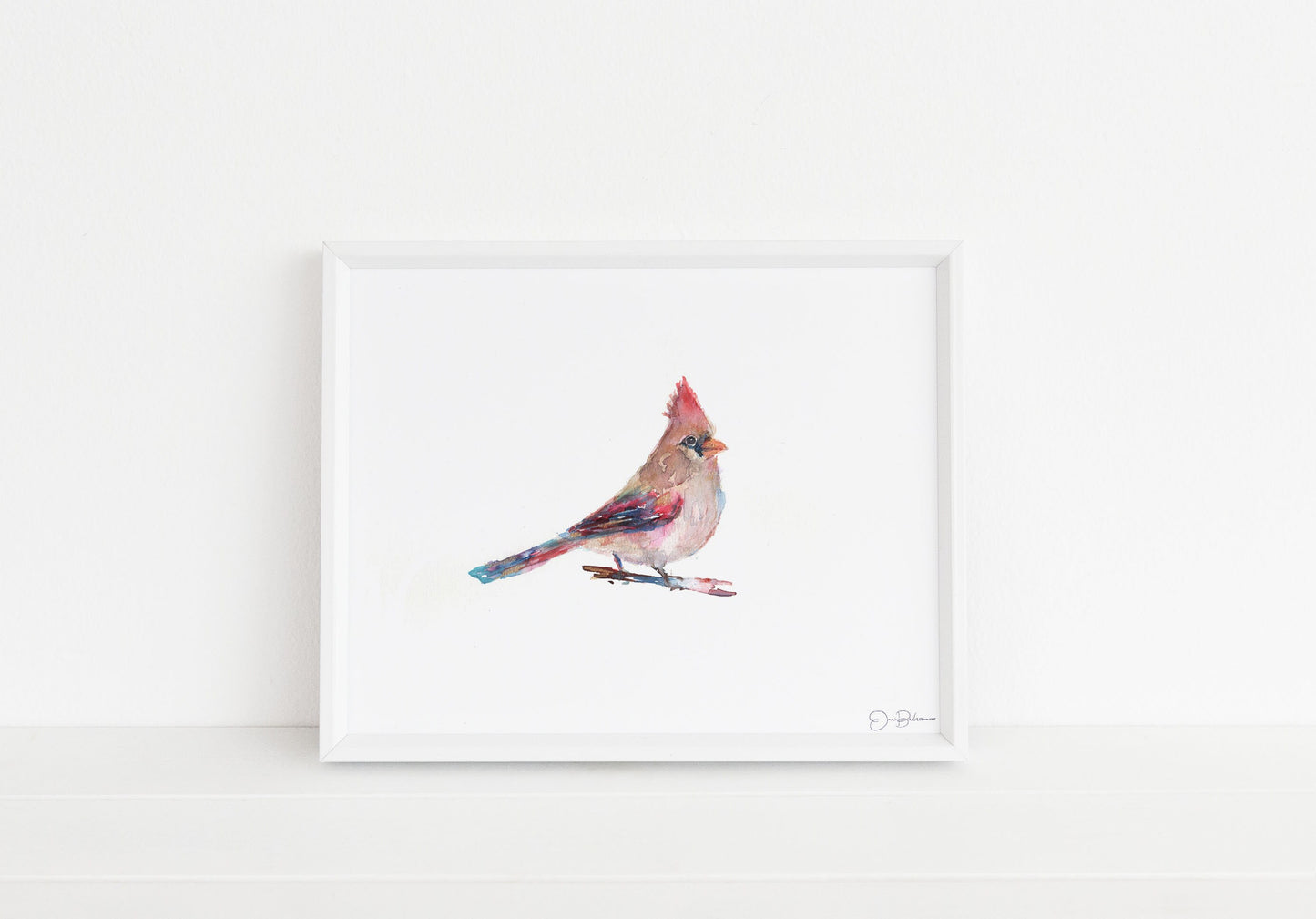Cardinal Watercolor Digital Download | "Darling" by Jess Buhman, Instant Download, Digital File, Print at Home, Bird Painting