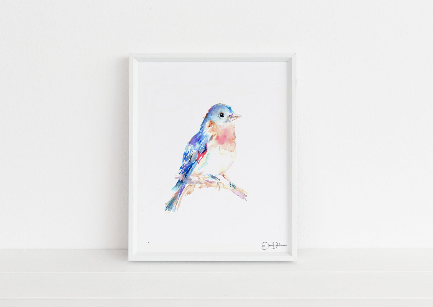 Watercolor Bird Instant Download | "Bluebird" by Jess Buhman, Printable 8" x 10" Watercolor Art, Digital Print, Print at Home