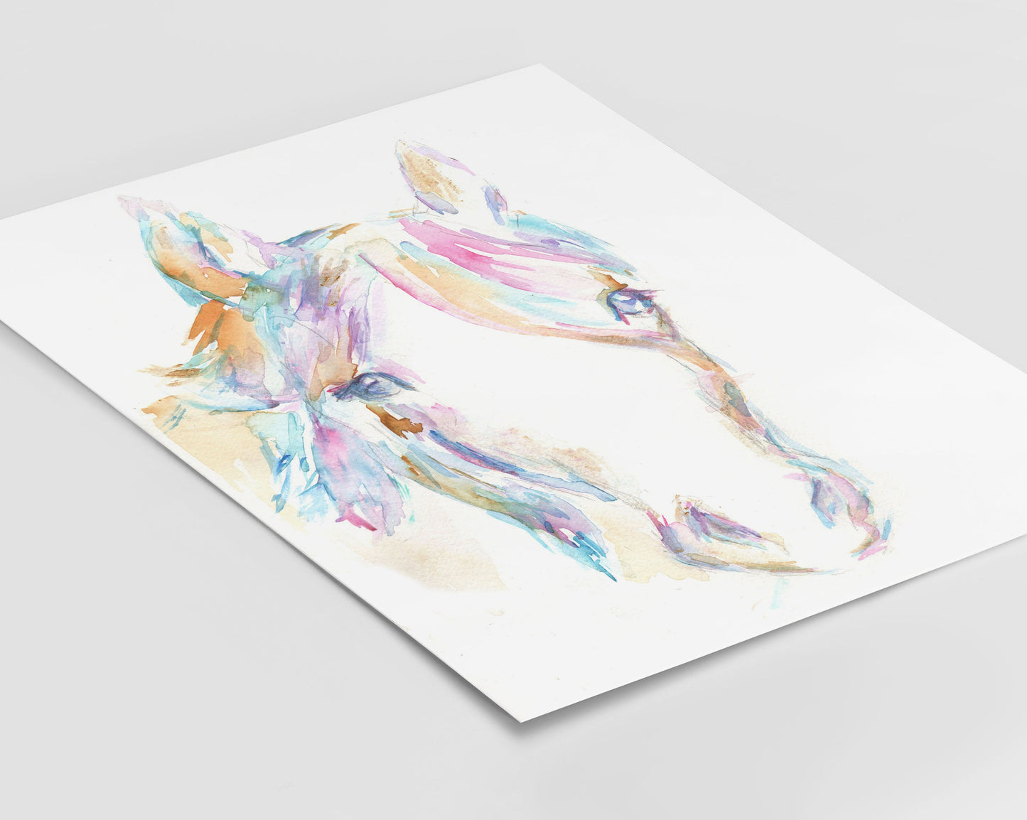 Horse Watercolor Print Instant Download | "Hugo" by Jess Buhman, 8" x 10" Digital File, Print at Home