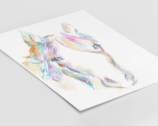 Horse Watercolor Print Instant Download | "Hugo" by Jess Buhman, 8" x 10" Digital File, Print at Home