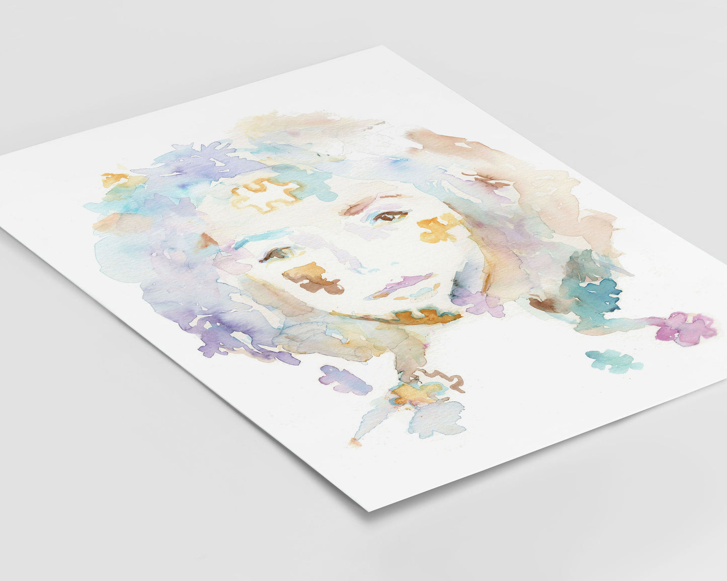Autism Watercolor Print | "Lexi" by Jess Buhman, Multiple Sizes, Select Your Size, Special Needs Art, Autism Painting, Autism Portrait Girl