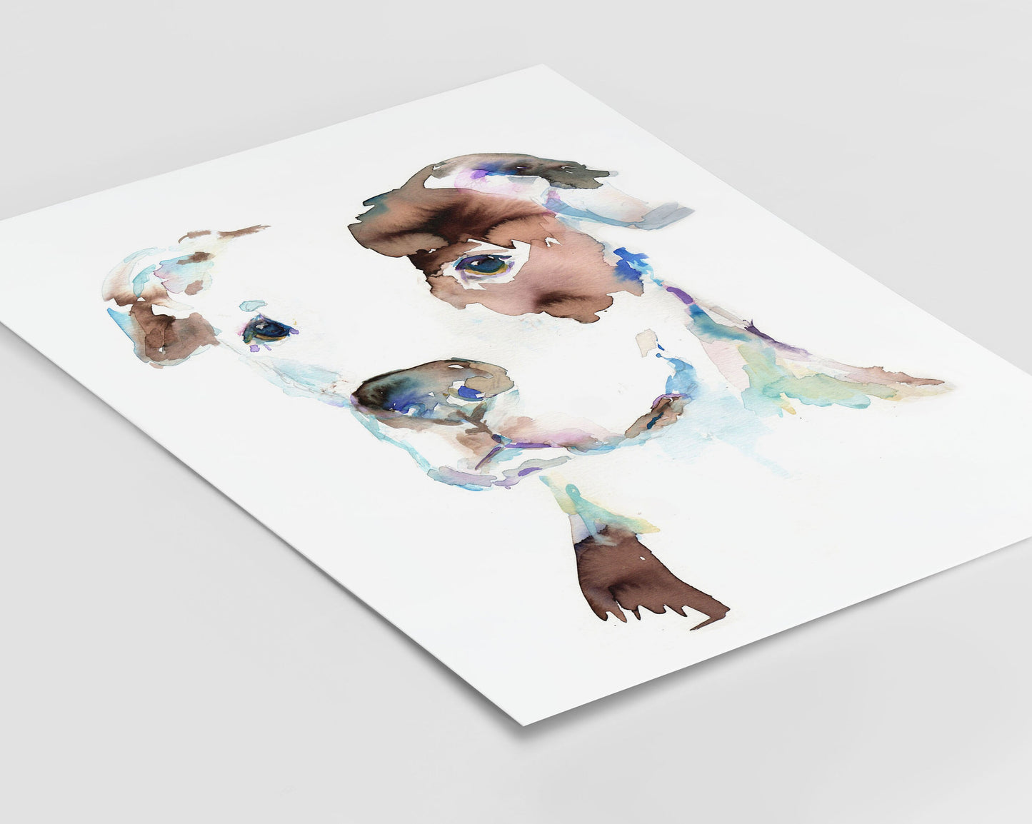 Watercolor Dog Painting | "Pit Bull" by Jessica Buhman, Multiple Sizes, Print of Dog, Pit Bull Painting Boxer Art, Print of Dog, Pet Art