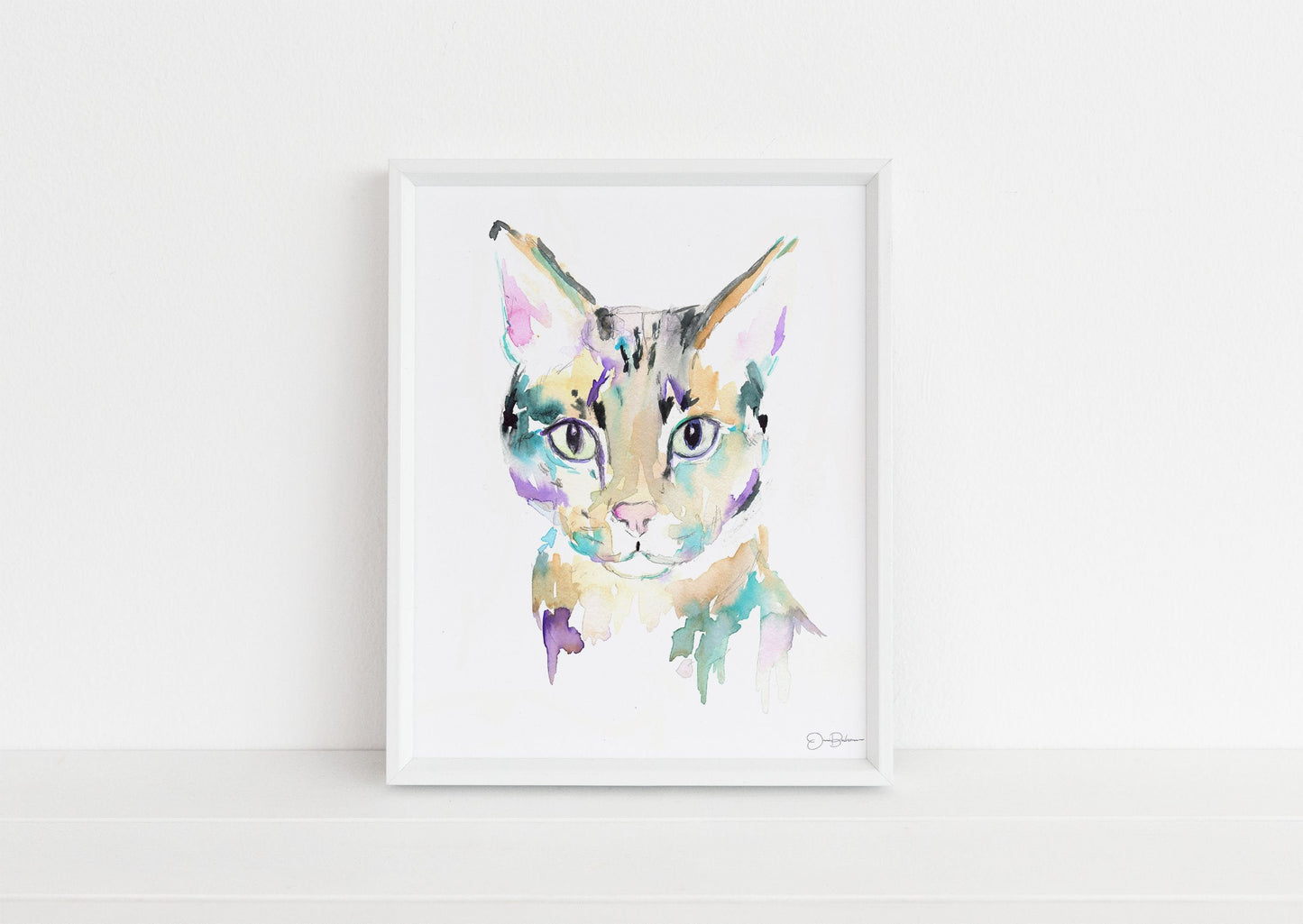 Cat Watercolor Print Instant Download | "Savannah Cat" by Jess Buhman, 8" x 10", Print at Home, Digital File, Instant Gift Idea
