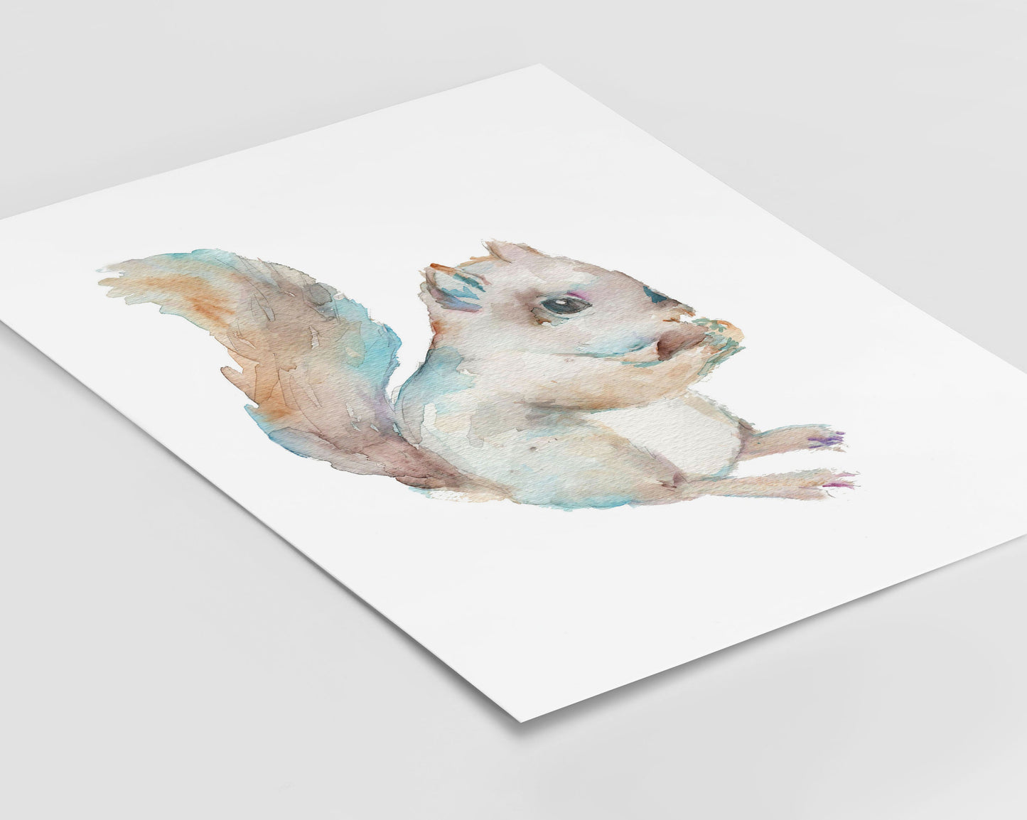 Squirrel Print Digital Download | "Squirrel" by Jess Buhman, Instant Download, Print at Home, Watercolor Animal, Nursery Art