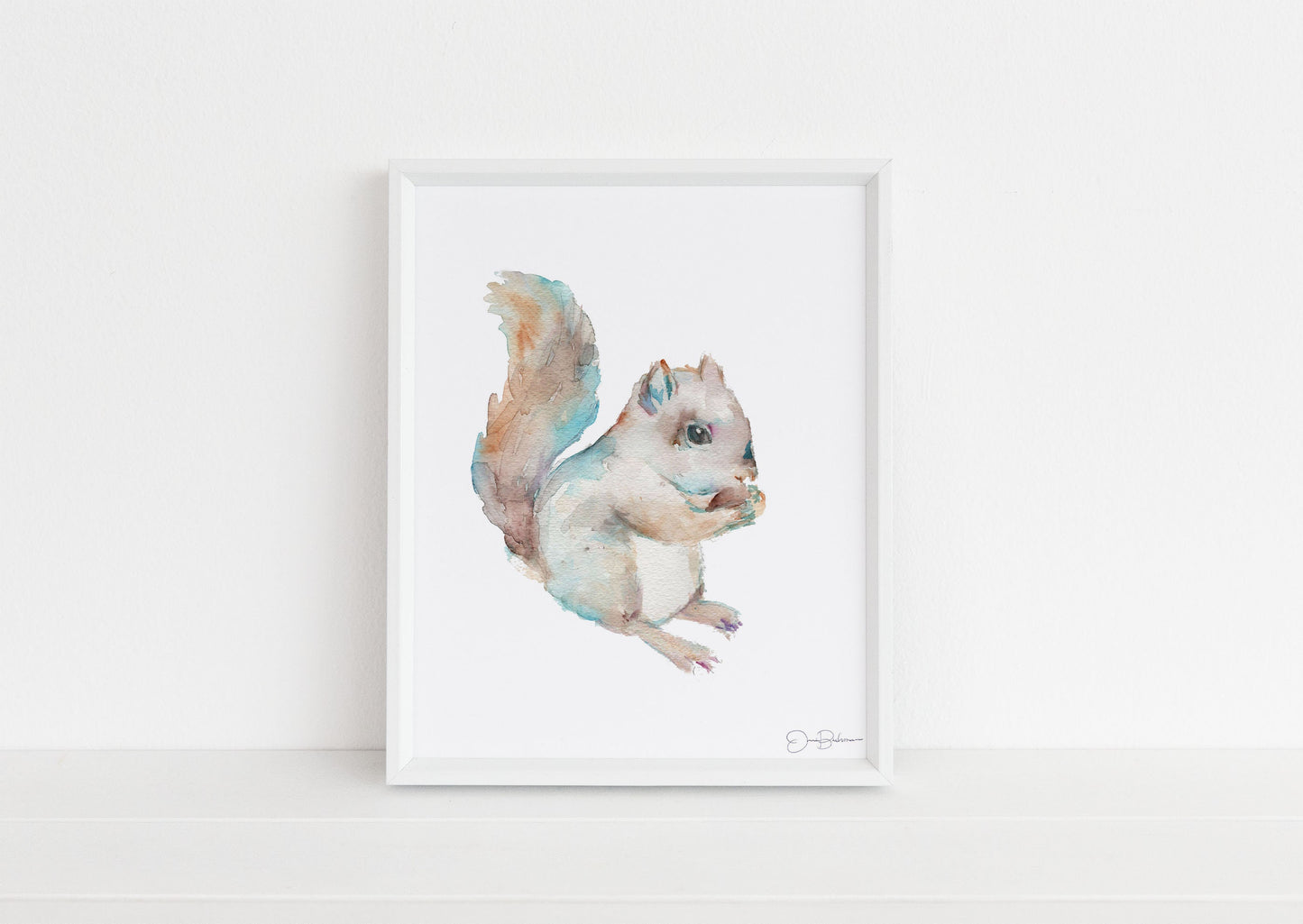 Squirrel Print Digital Download | "Squirrel" by Jess Buhman, Instant Download, Print at Home, Watercolor Animal, Nursery Art