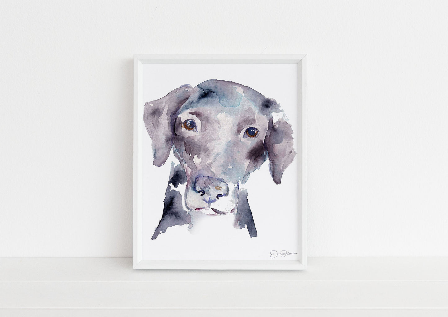 Labrador Watercolor Print Instant Download | "Black Lab" by Jess Buhman, 8" x 10" Digital File, Print at Home, Dog Lover Gift