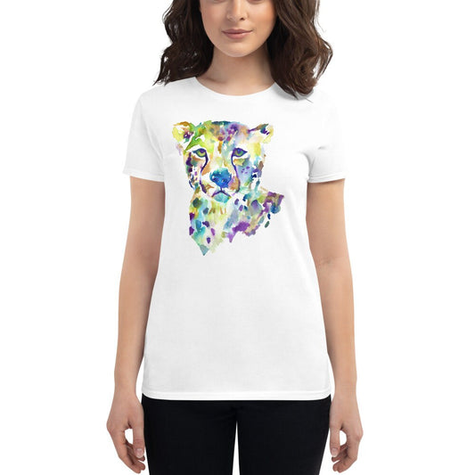 Watercolor Cheetah Women's Shirt | "Chester" by Jess Buhman, Unisex, Multiple Sizes, Choose Your Size