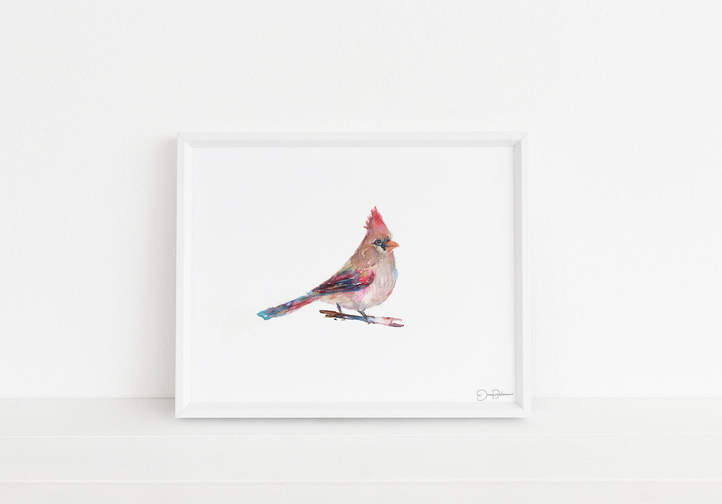 Cardinal Watercolor Print | "Darling" by Jess Buhman, Multiple Sizes, Select Your Size, Wall Art, Bird Painting