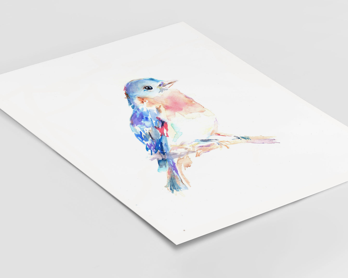 Watercolor Bird Instant Download | "Bluebird" by Jess Buhman, Printable 8" x 10" Watercolor Art, Digital Print, Print at Home