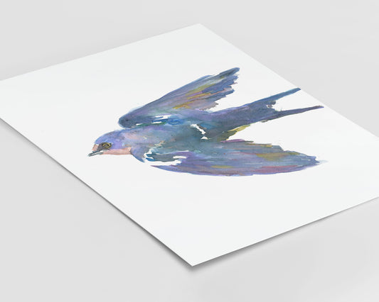 Watercolor Bird Instant Download | "Barn Swallow" by Jess Buhman, Printable 8" x 10" Watercolor Art, Digital Print, Print at Home