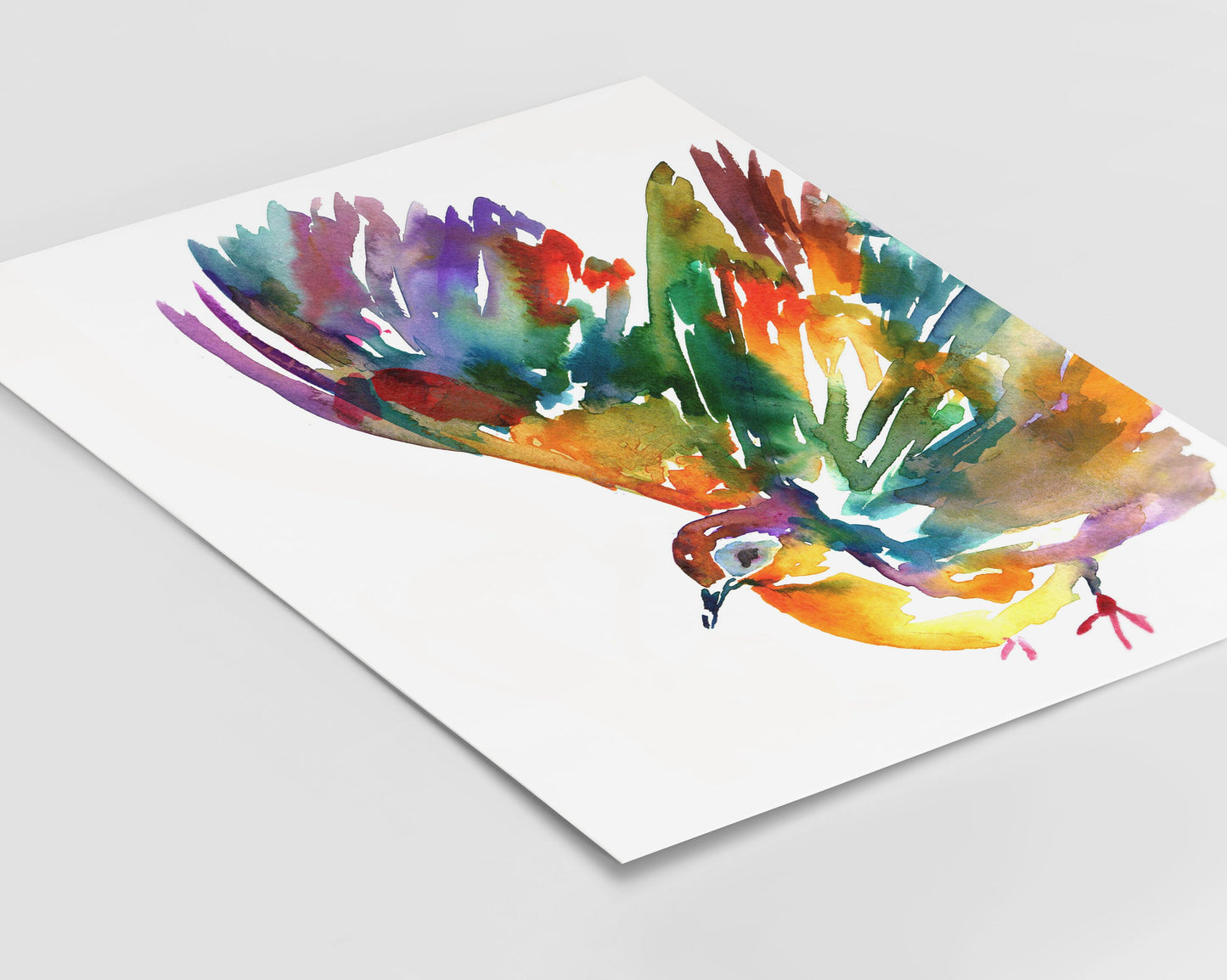 Watercolor Dove Print | "Felinda Takes Flight" by Jessica Buhman, Multiple Sizes, Dove Art, Watercolor Bird, Bird Art, Dove Painting