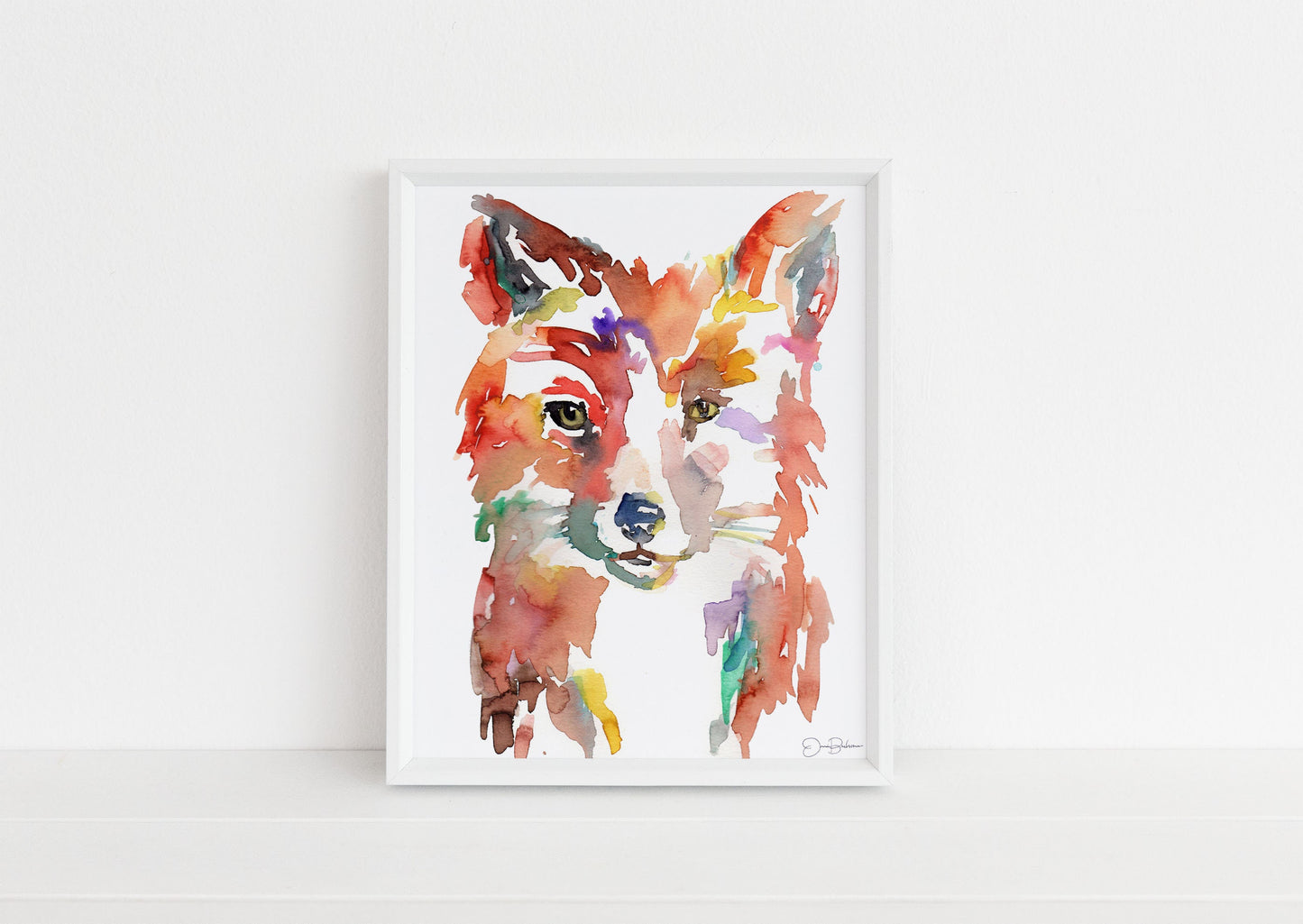 Fox Watercolor Print | "Johnny the Fox" by Jess Buhman, Multiple Sizes, Fox Painting, Fox Illustration, Nursery Art, Woodland Art
