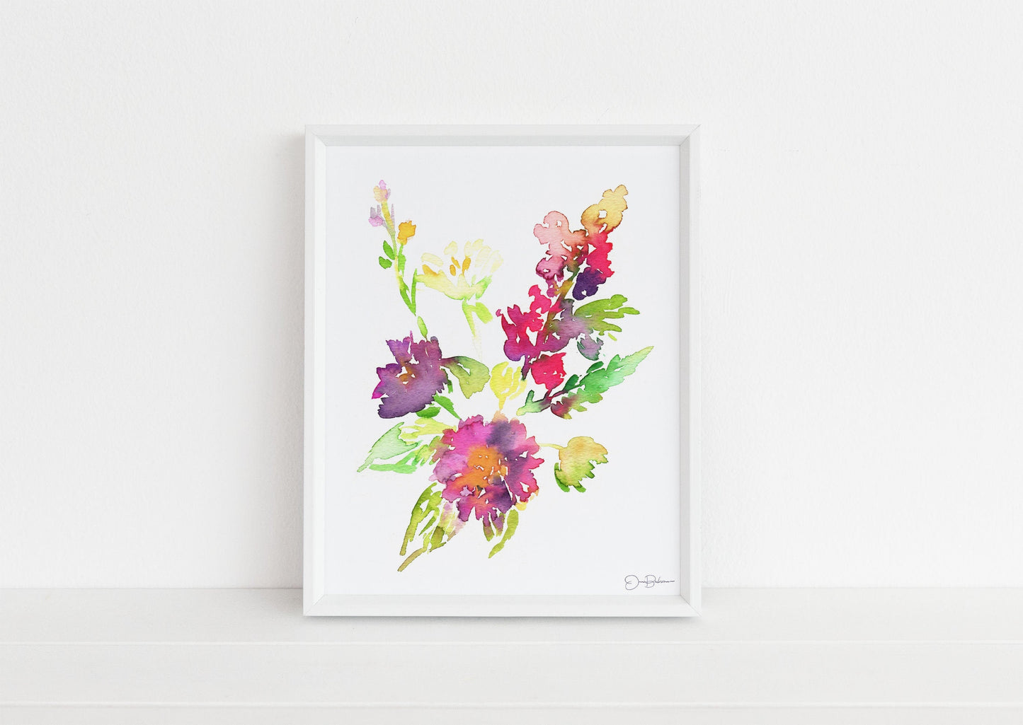 Floral Watercolor Digital Download | "Autumn Blooms" by Jess Buhman, 8 x 10 Instant Download, Art for Her, Gift for Women