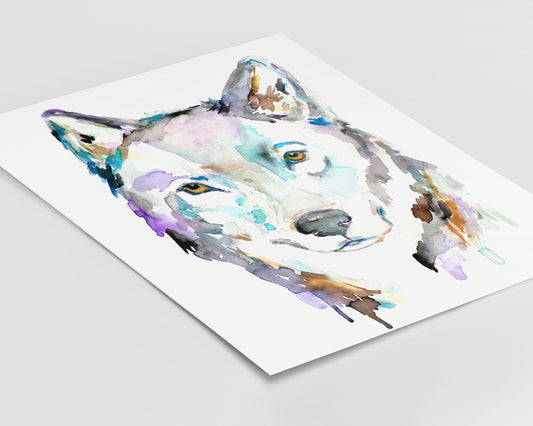 Wolf Painting Print | "Wolf Like Me" by Jess Buhman, Multiple Sizes, Select Your Size, Watercolor Wolf Print, Woodland Decor, Colorful Wolf
