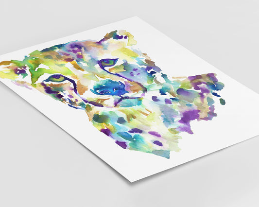 Cheetah Watercolor Print | "Chester" by Jess Buhman, Multiple Sizes, Wall Art, Nursery Painting, Home Decor, Choose Your Size