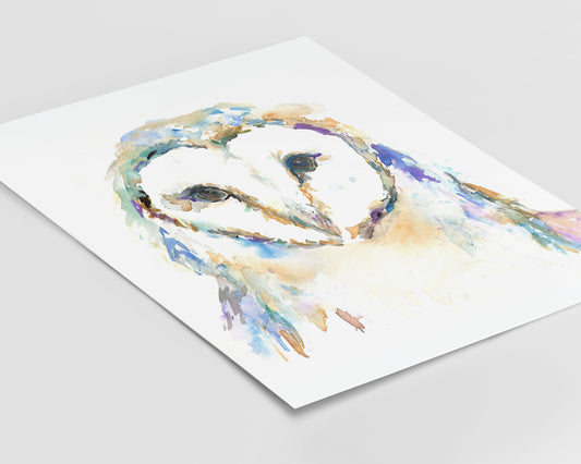 Barn Owl Watercolor Print | "Barn Owl" by Jess Buhman, Multiple Sizes, Wall Art, Nursery Painting, Home Decor, Choose Your Size